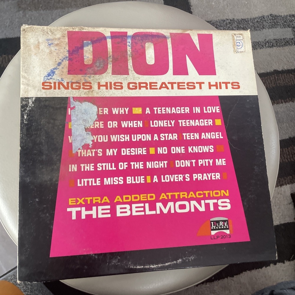 Dion Sings His Greatest Hits Vinyl‎ LP Laurie LLP 2013 The Belmonts Doo Wop 1962